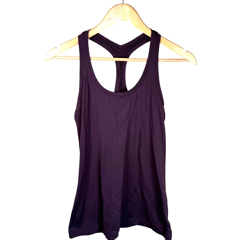 Lululemon‎ Cool Racerback Tank Top Womens 4 Brown Yoga Gym Athleisure Activewear